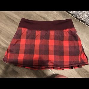 Pace setter red plaid lululemon skirt